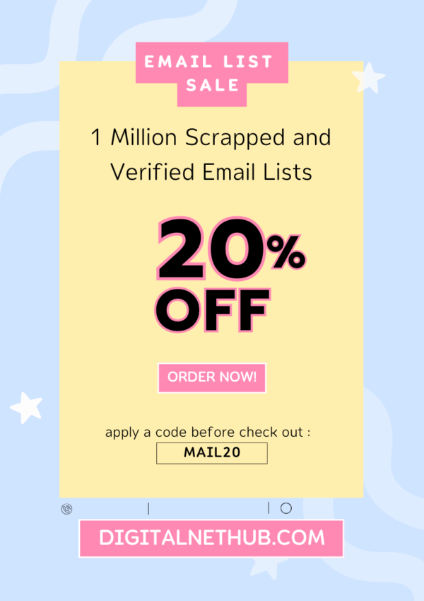 1 Million Scrapped and Verified Email Lists